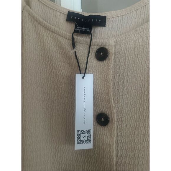 SANCTUARY SIZE Large clean sand Button-Up Knit Dress - Picture 6 of 6